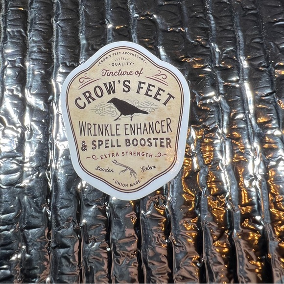 CROWS FEET Witchy Sorceress Supreme Potion B0ttle Label Sticker Spells Occult - Picture 3 of 4